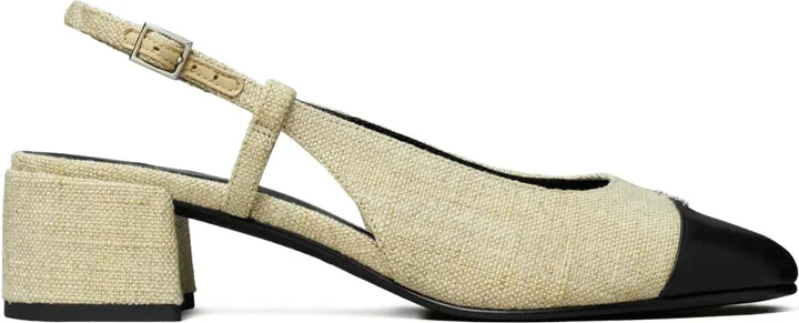 45mm Sling Back Heeled Pumps