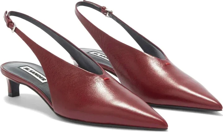 45mm Slingback Leather Pumps - Image 2
