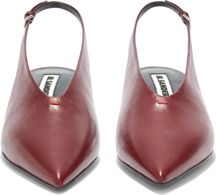 45mm Slingback Leather Pumps - Image 4