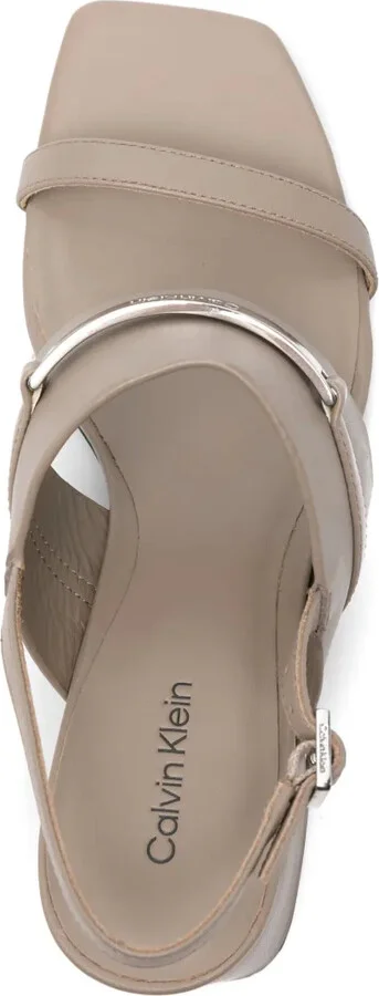 45mm Slingback Leather Sandals - Image 4