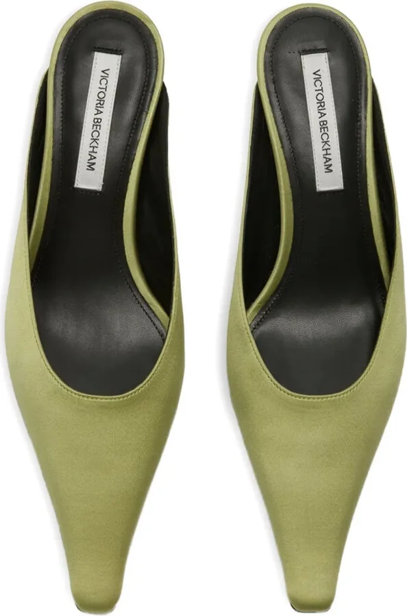 45mm Sloan pointed-toe satin mules - Image 4