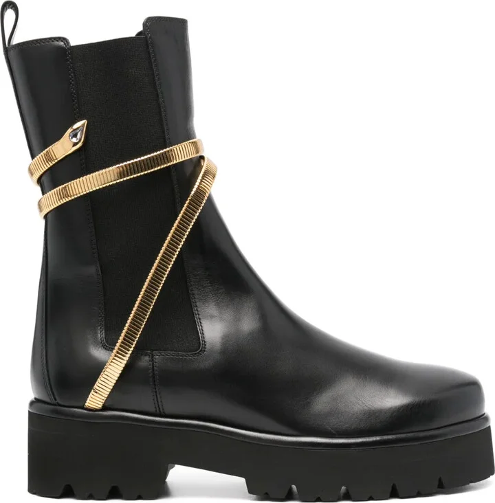 45mm Snake-Detail Boots