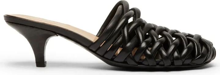 45mm Spilla leather mules