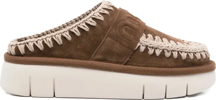 45mm Suede Platform Mules