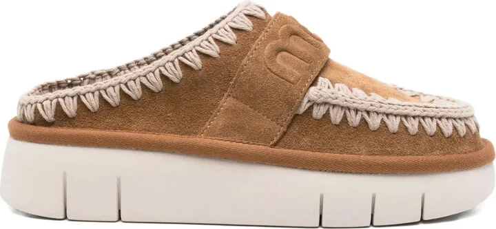 45mm Suede Platform Mules