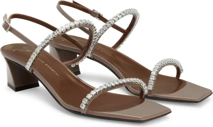 45mm Valentiine Crystal slingback sandals - Image 2