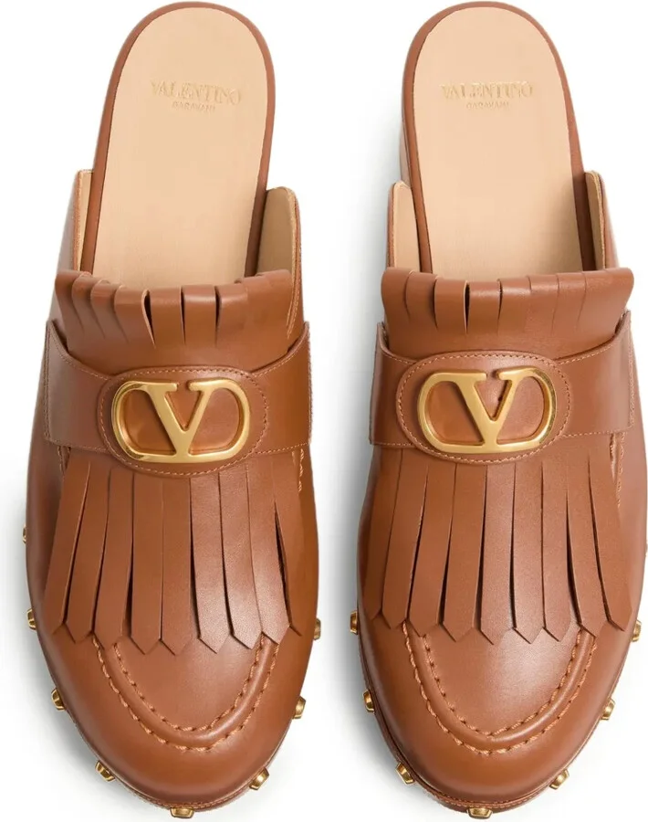 45mm VLogo Signature fringed clogs - Image 4