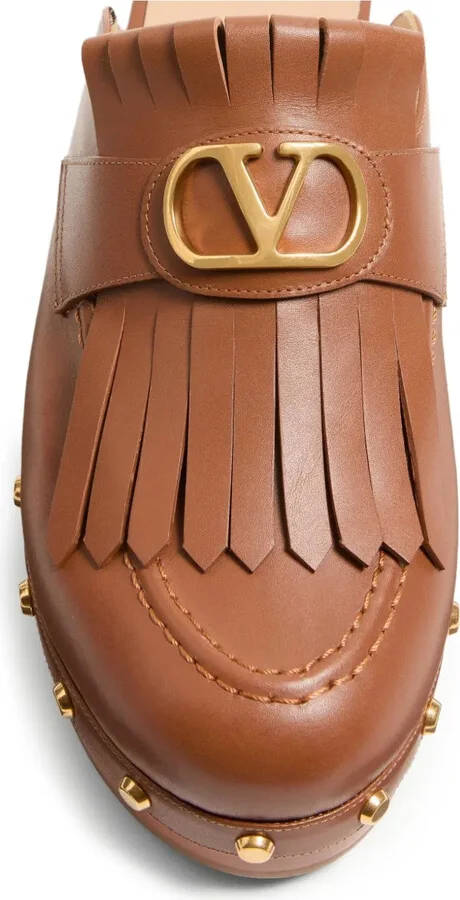45mm VLogo Signature fringed clogs - Image 5