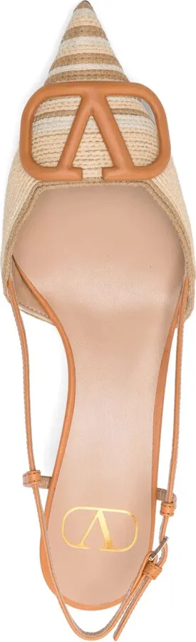45mm VLogo Signature slingback pumps - Image 4