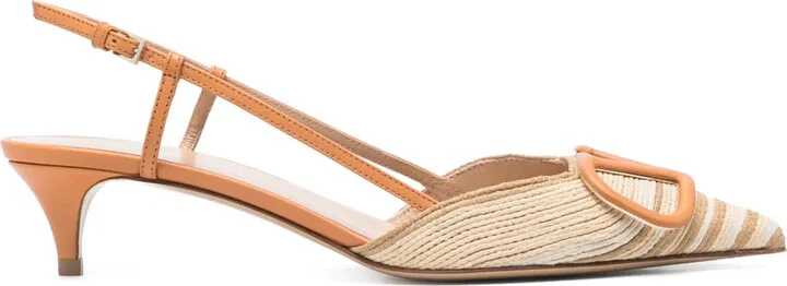 45mm VLogo Signature slingback pumps