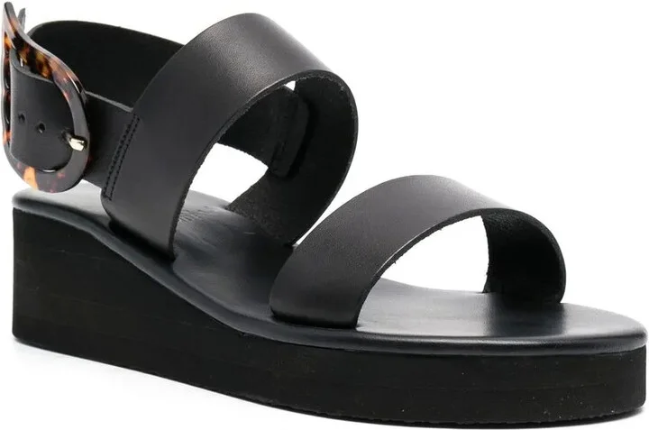 45mm Wedged Double-Strap Sandals - Image 2