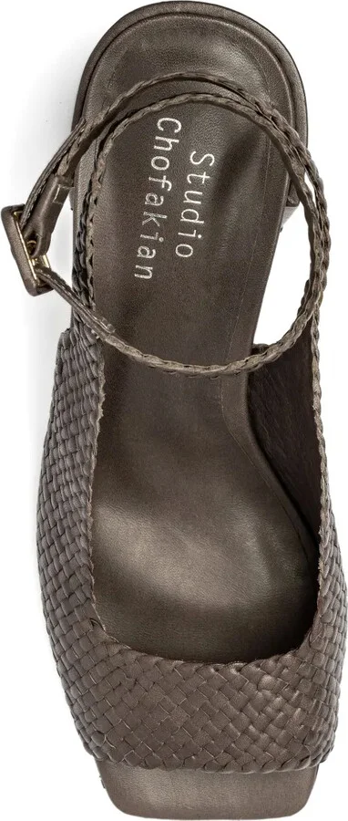 45mm Woven Leather Ankle-Strap Sandals - Image 4