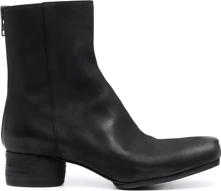 45mm Zip-Up Leather Ankle Boots