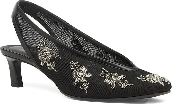 46mm Embellished Slingback Heeled Pumps - Image 2