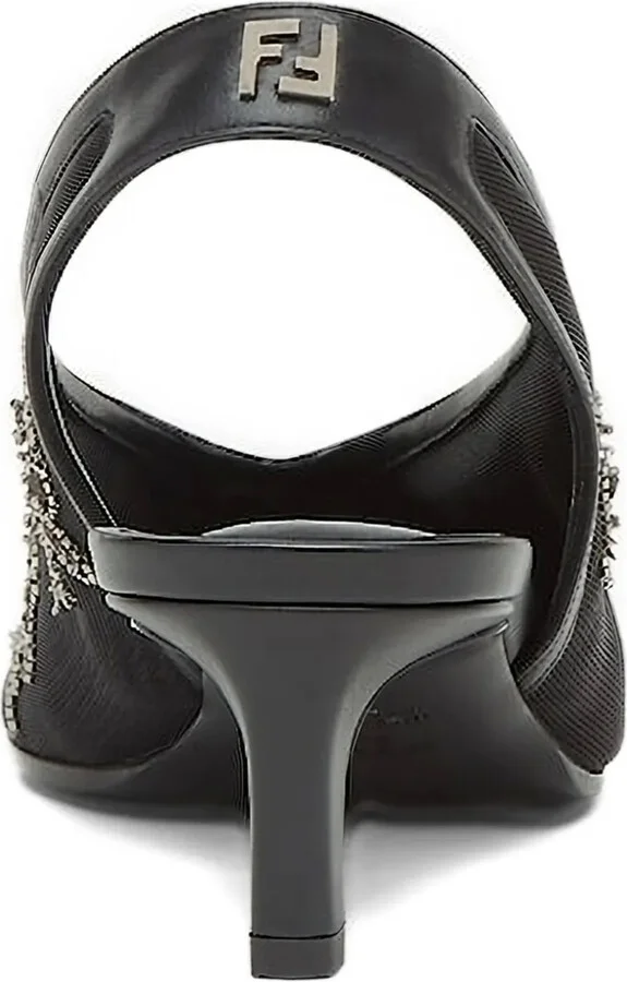 46mm Embellished Slingback Heeled Pumps - Image 3