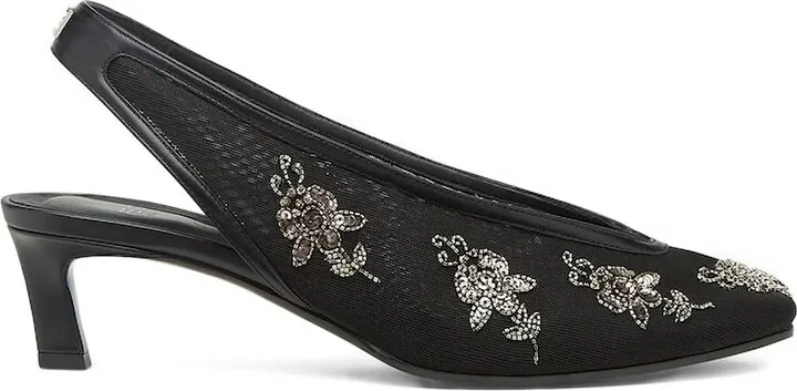 46mm Embellished Slingback Heeled Pumps