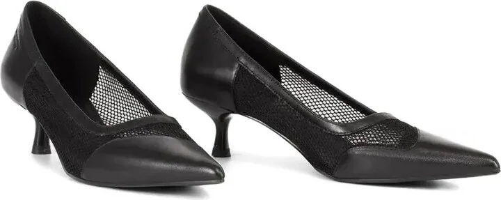 47mm Lykke leather mesh pumps - Image 2