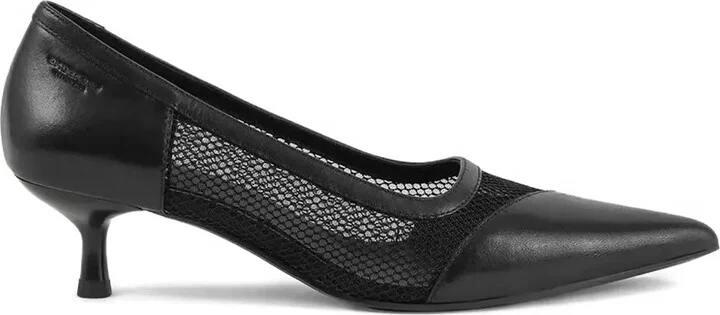 47mm Lykke leather mesh pumps