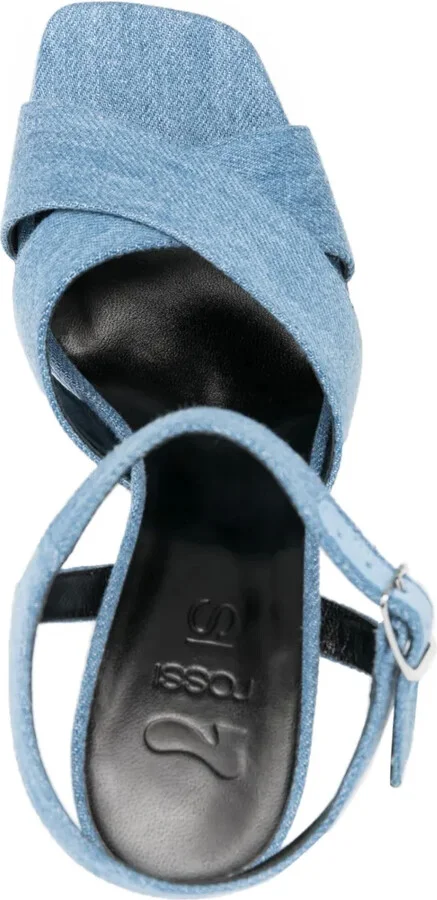 47mm Sculpted-Heel Denim Sandals - Image 4