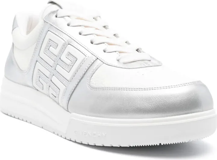4G-embellished leather sneakers - Image 2