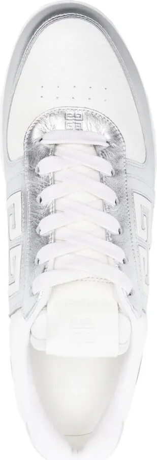 4G-embellished leather sneakers - Image 4