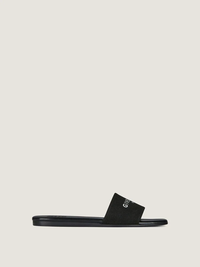 4G flat mules in canvas