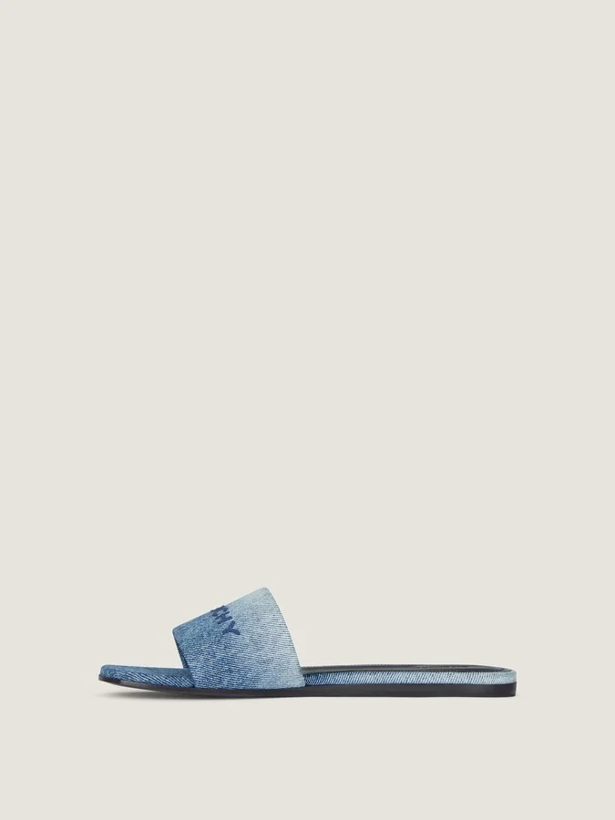 4G flat mules in gradient denim - Image 3