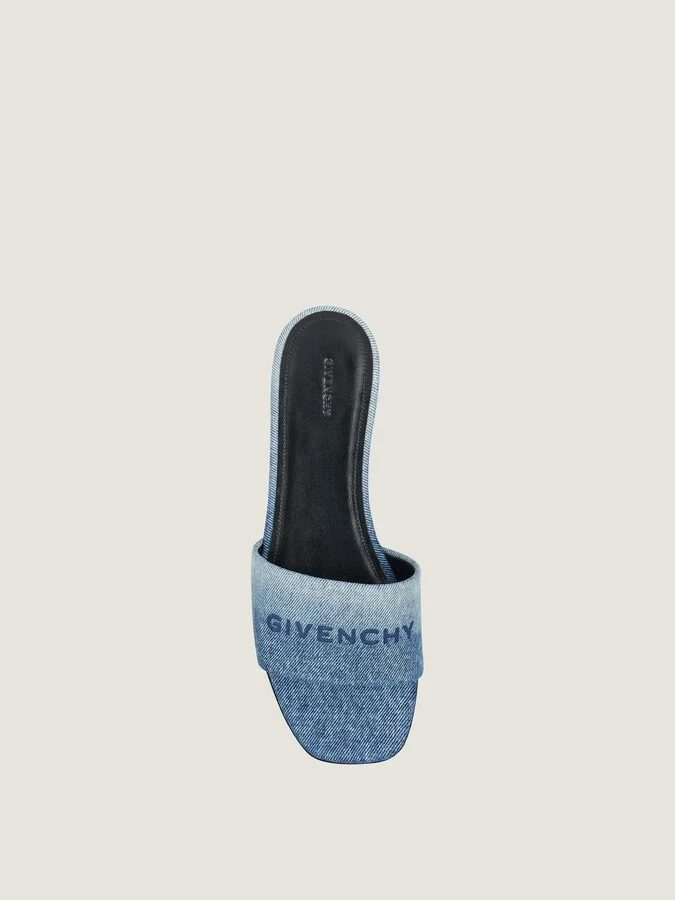 4G flat mules in gradient denim - Image 4
