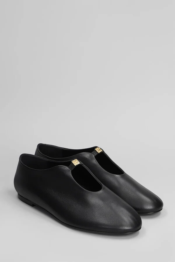 4g Liquid Ballet Flats In Black Leather - Image 2