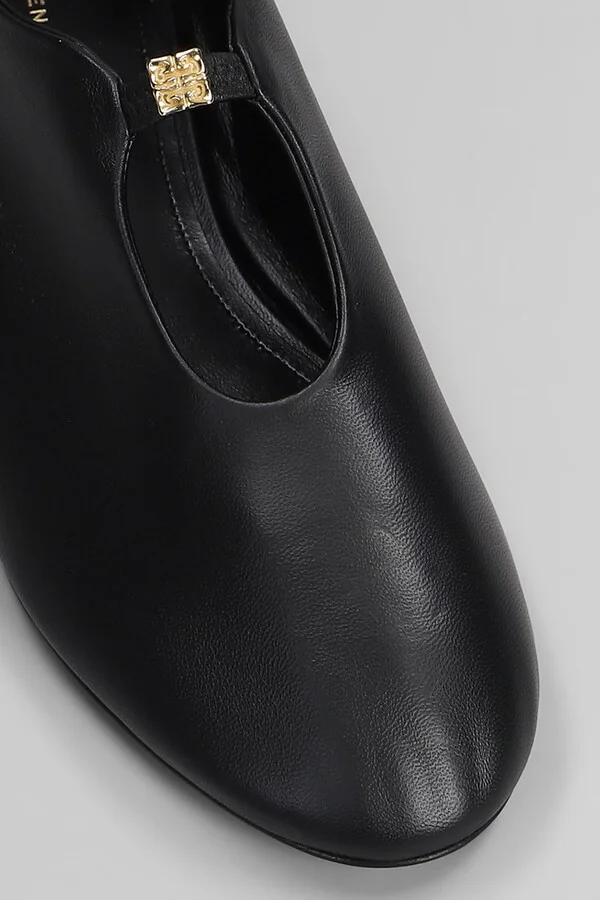 4g Liquid Ballet Flats In Black Leather - Image 5