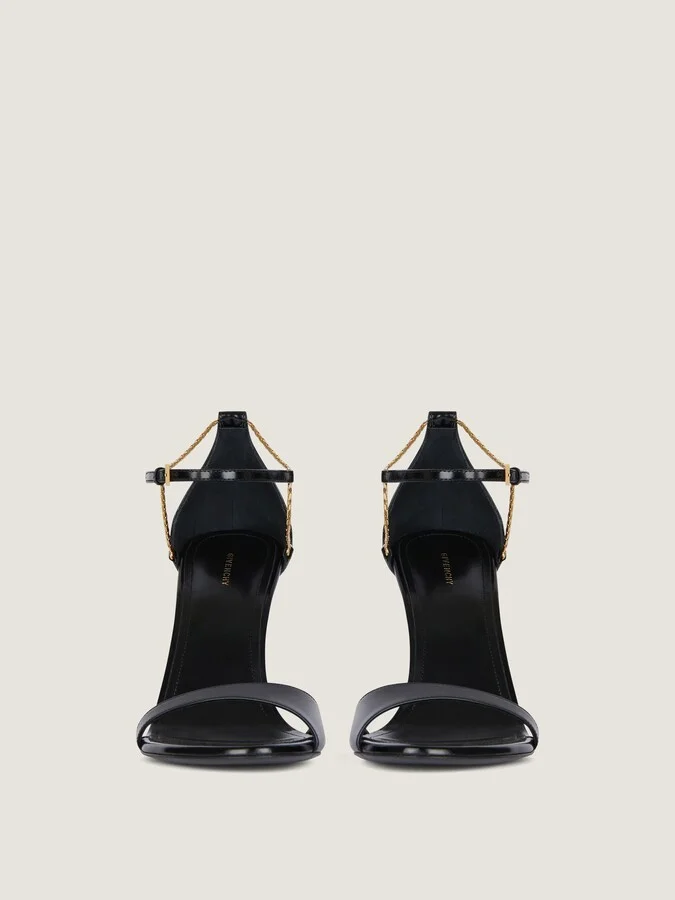 4G Liquid heeled sandals in leather - Image 2