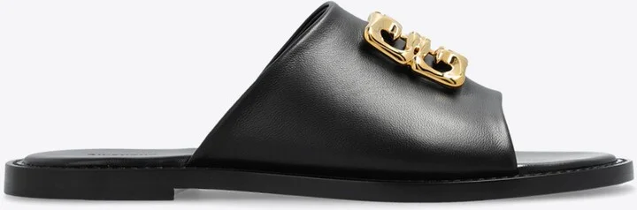 4G Liquid Nappa Leather Flat Mules