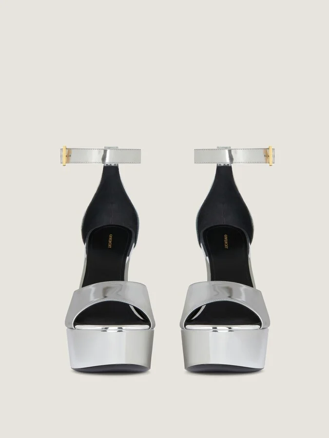 4G Liquid platform sandals in patent leather - Image 2