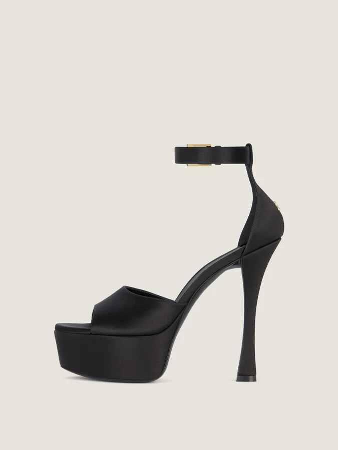 4G Liquid platform sandals in satin - Image 3