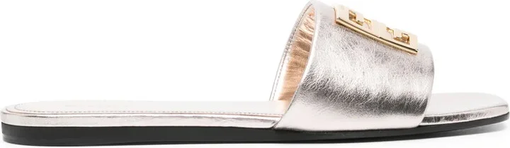 4G-motif leather sandals