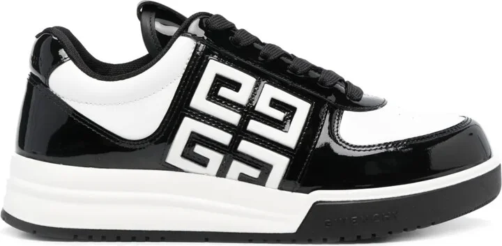4G-motif leather sneakers