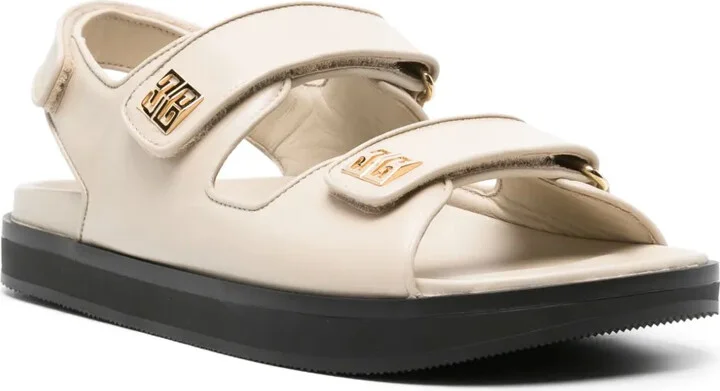 4G-plaque leather sandals - Image 2