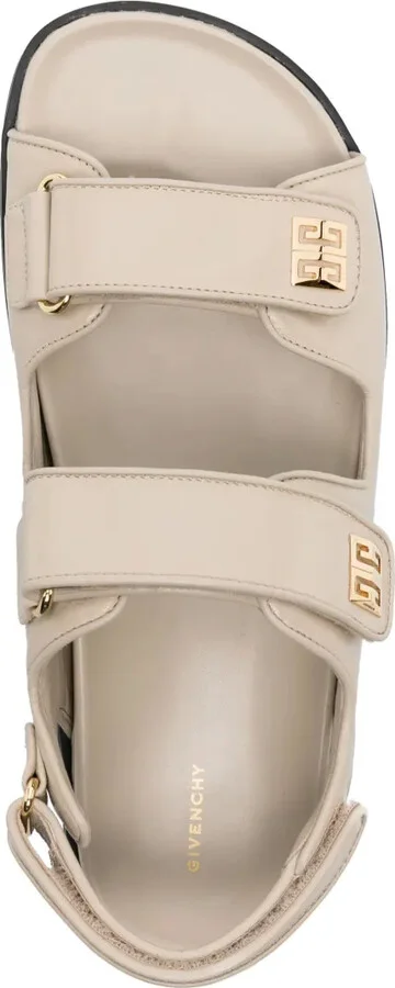 4G-plaque leather sandals - Image 4