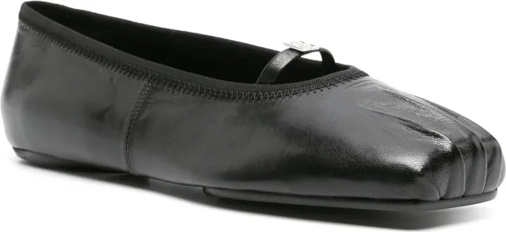 4G-plaque pleated ballerina shoes - Image 2