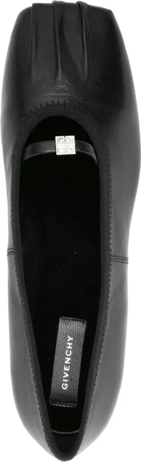 4G-plaque pleated ballerina shoes - Image 4