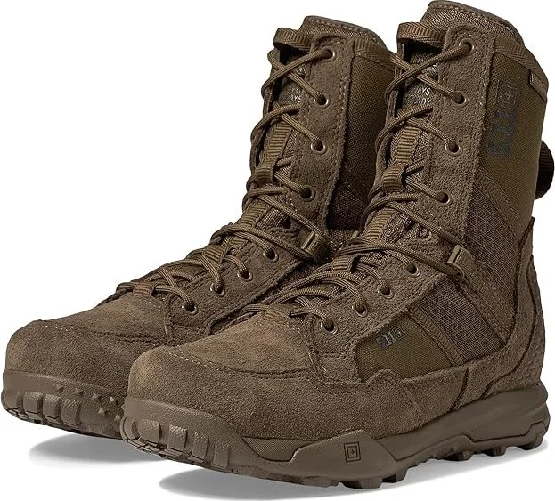 5.11 Tactical A/T 8 WP Men's Shoes Dark Coyote 1 : 6.5 M, Leather/Textile