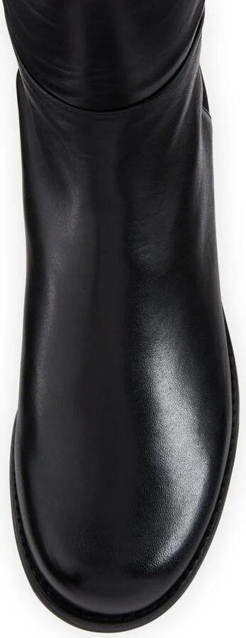 50/50 Leather Over-the-Knee Boot, Black - Image 4