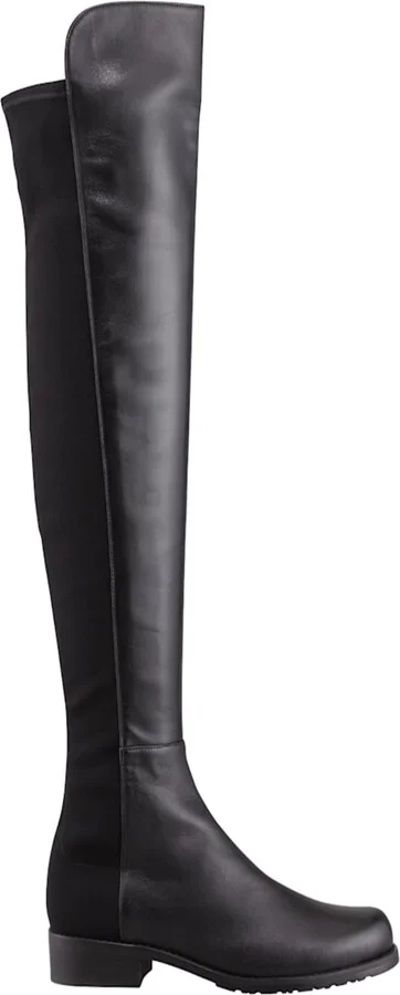 50/50 Leather Over-the-Knee Boot, Black - Image 6