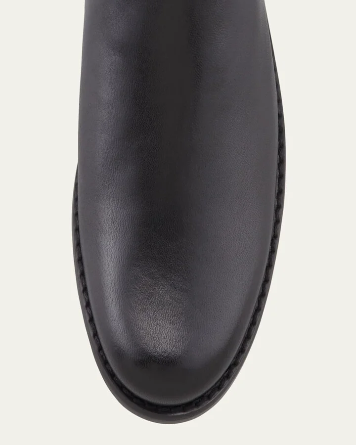 50/50 Leather Over-the-Knee Boot, Black - Image 9