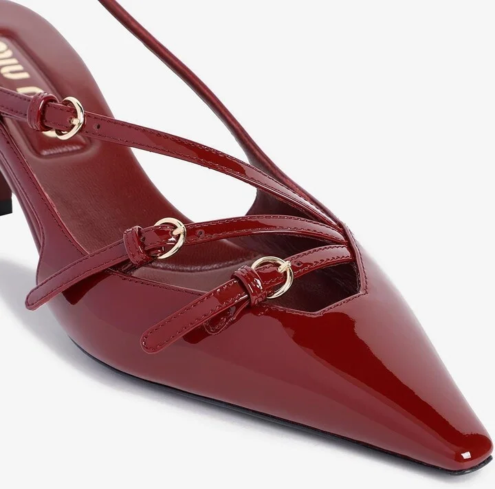 50 Multi-Strap Patent Calf Leather Pumps - Image 3