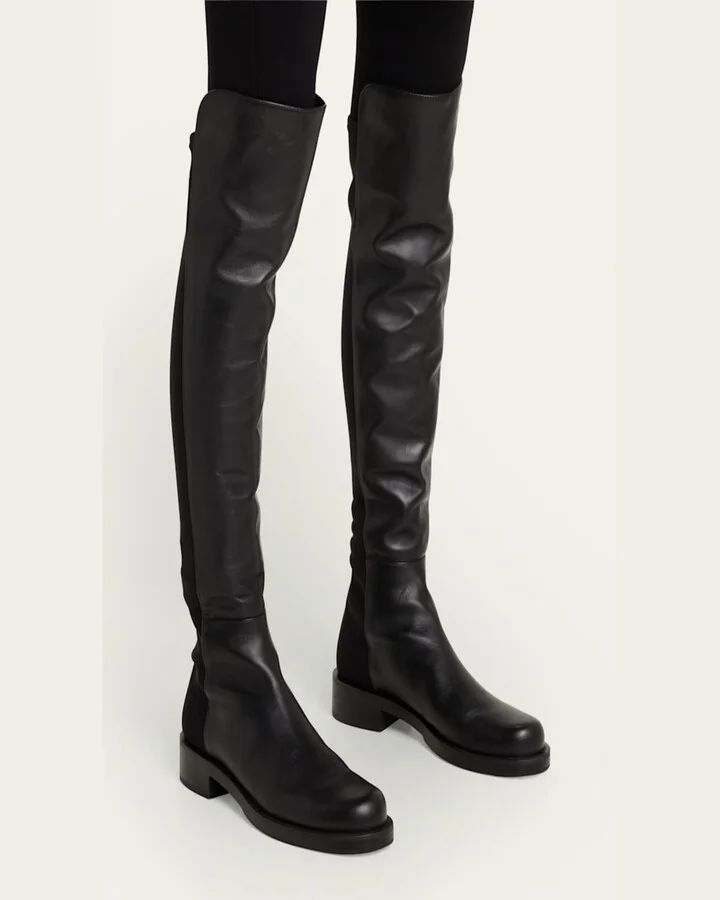 5050 Bold Leather Over-The-Knee Boots - Image 2