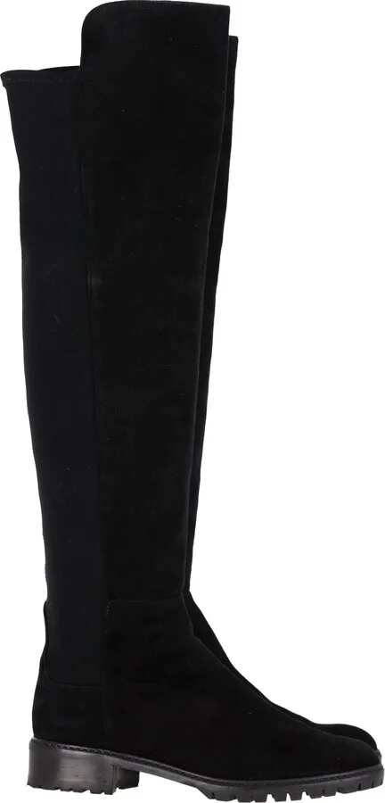 5050 Over-The-Knee Boots in Black Suede