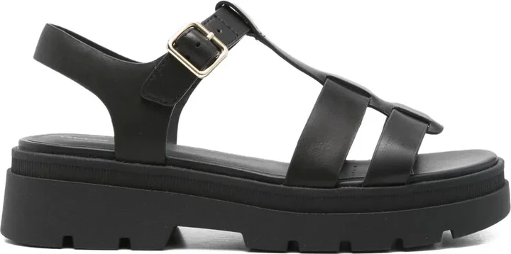 50mm Adacter buckle-fastening platform sandals