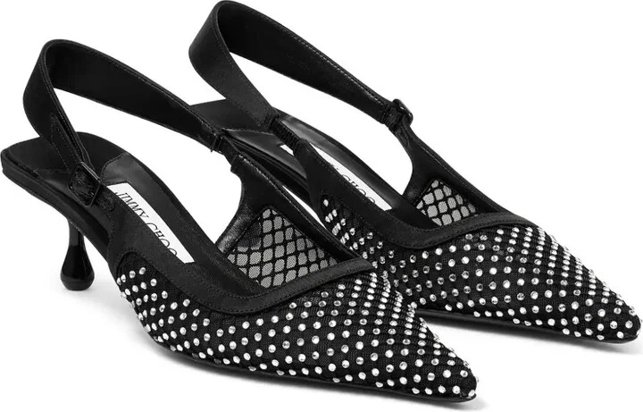 50mm Amel crystal-embellished pumps - Image 2