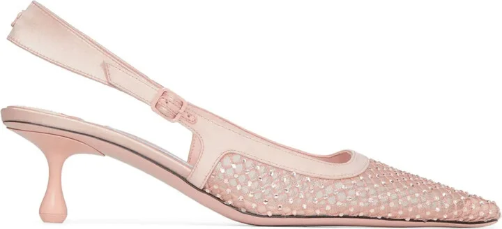 50mm Amel crystal-embellished pumps